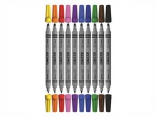 10 Zweispitz-Fasermaler