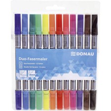 DONAU 12x Doppel Fasermaler